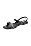 Ladies Sandals With Back Strap Black | Made In Brazil - 2