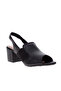 Ladies Mid Heel Sandals Black | Made In Brazil