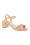Ladies Mid Heel Sandals Beige | Made In Brazil