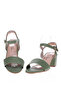 Ladies Mid Heel Sandals Sage | Made In Brazil - 4