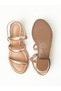 Ladies Sandals With Back Strap Gold Pink | Made In Brazil - 5