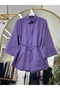 Tunic with Button Front and Lace Detail - 5