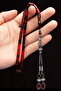 Certified Silver Kazaz Tassel Red Black Fire Amber Prayer Beads - 2