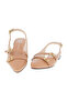 Ladies Sandals With Back Strap Nude | Made In Brazil - 4