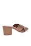 Ladies Mid Heel Sandals Beige | Made In Brazil - 3