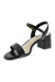 Ladies Mid Heel Sandals Black | Made In Brazil - 2