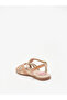 Girls Sandals With Back Strap Beige | Made In Brazil - 3