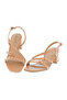 Ladies Mid Heel Sandals Nude | Made In Brazil - 4