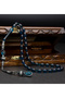 Certified Silver Kazaz Tassel Blue Fire Amber Prayer Beads - 3