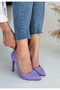 Hillar Lilac Skin Stiletto Shoes - 2