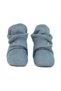 Organic Cotton Muslin Baby Booties, Newborn Slippers, Dark Gray - 8