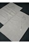 2 Pieces of Minimal Kaaba Embroidered Linen Prayer Mat, Dowry Gift - 3
