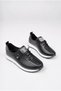 Women's Black Rubber Laced Orthopedic Sole Ballerina L Black Skin L Black Skin H Black Skin - 4