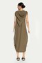 Rochie cu gluga si drapaj lateral - 2