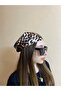 Women's Leopard Pattern Scarf Bandana in Brown Black Colors - Gift 50*50 cm - 3