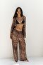 Donovarah Leopard Patterned Crop Pants Set - 3