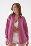 Women's 100% Cotton Oversize Loose Fit Shirt Long Sleeve Loose Fit Summer Casual Daily Blouse - 2
