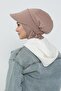 3-Piece Set of Hijab, Visor and Hat, Hijab, St-1P, Mink - 5