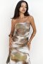 Stracnaha Drape Detailed Green Strapless Dress - 6