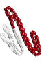Certified Silver Kazaz Tassel Burgundy Crimping Amber Prayer Beads - 2