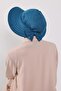 3-Piece Snap-On Bonnet, Visor and Hat Set, Hijab, St-1P, Petrol - 3