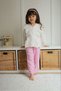 Girl's Guipure Detailed Muslin Fabric Shirt Pants Set - 2