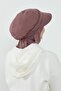 3-Piece Set of Hijab, Visor, and Hat, Hijab, St-1P, Dusty Rose - 6