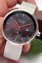 Men's Wrist Watch with Calendar Steel Case & Steel Band Silver-Black Zmfer182 - 2