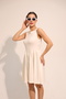 White Button Detailed Dress