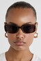 Tortoiseshell rectangular sunglasses - 4