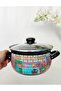 Hot Soup Enamel Pot 2.7 Liter 20 cm Milk Yogurt Soup Stove Pot - 2