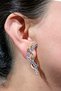 Women's Steel Zircon Stone Earrings Gold - 3