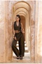 Lvdovila Brown Linen Crop Vest Pants Set - 6