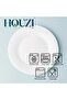 34 Pcs Opal ware Dinner set Dinner, Soup Dessert plate Bowls Serving bowl Serving plate - 7
