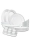 40 Pcs Opal ware Dinner set Dinner Soup Dessert plate Bowls Serving bowl & plate cup & saucer