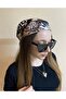 Women's Leopard and Geometric Patterned Brown Black Color Bandana - Scarf - Gift