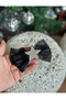 11 cm Star Stone Black Tulle Bow Buckle Luxury Sparkling Design - 3