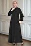 Sleeved Ruffled Ferace with Invisible Zipper - 2