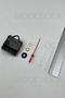 Clock Mechanism, Flowing Silent Wall Clock Mechanism, 14 mm Shaft, Scorpion-Hour-Hand-Second-(with Hanger) - 4