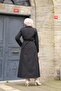 Women's Classic Belted Long Trench Coat - Buttoned, Jacket Collar, Seasonal Outerwear - 7