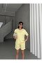 Women's Modal Fabric Oversize Sleeve Tshirt and Shorts 2-Piece Set Tkm9812 - 5
