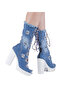 JEANOLOG PLATFORM BOOTS-SANDALS SUMMER - 6
