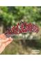 Elara Garnet Burgundy Red Crystal Stone Luxury Design Engagement Bridal Tiara Metal Crown Peaked Authentic - 5