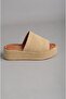 Seç 1746 Women's Slippers with Wedge Heels (Heel Height: 5 cm) Linen - 4