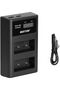 2 Slot Smart LCD Charger For Fujifilm NP-W126
