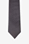 Men's Black-White Patterned Tie - 2