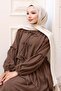 Bow Detailed Dress Set Brown 2271 - 2