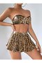Fusta cu curea Bustieră Mini Set din piele leopard - 3