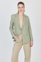 Olive Green Linen Look 100% Cotton Lined Blazer Jacket 6023-3 - 8