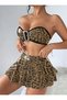 Fusta cu curea Bustieră Mini Set din piele leopard - 6